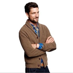 J Crew Shawl Collar Lambswool Cardigan 